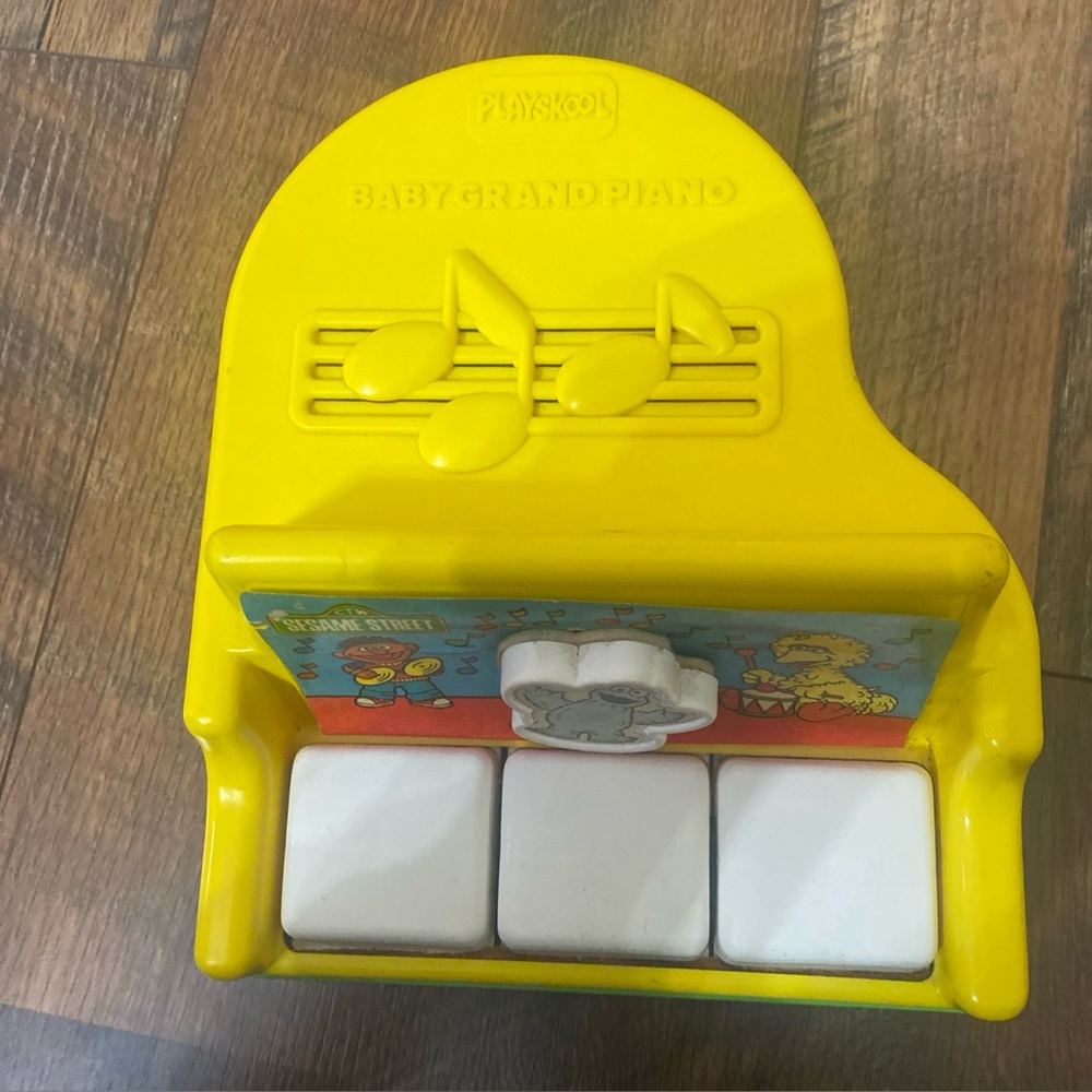 Vintage Sesame Street Baby Grand Piano Toy Playskool 1984 Cookie Ernie Big Bird - Picture 2 of 5